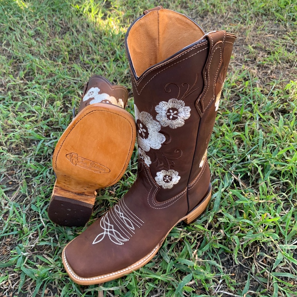 WOMEN'S RODEO COWGIRL BOOTS GENUINE LEATHER 704